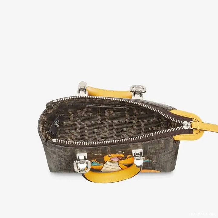 Affordable In Brown FF Motif Fendi Yellow Bag Fabric By Mini Way Pokmon Boston Dragon The 0608